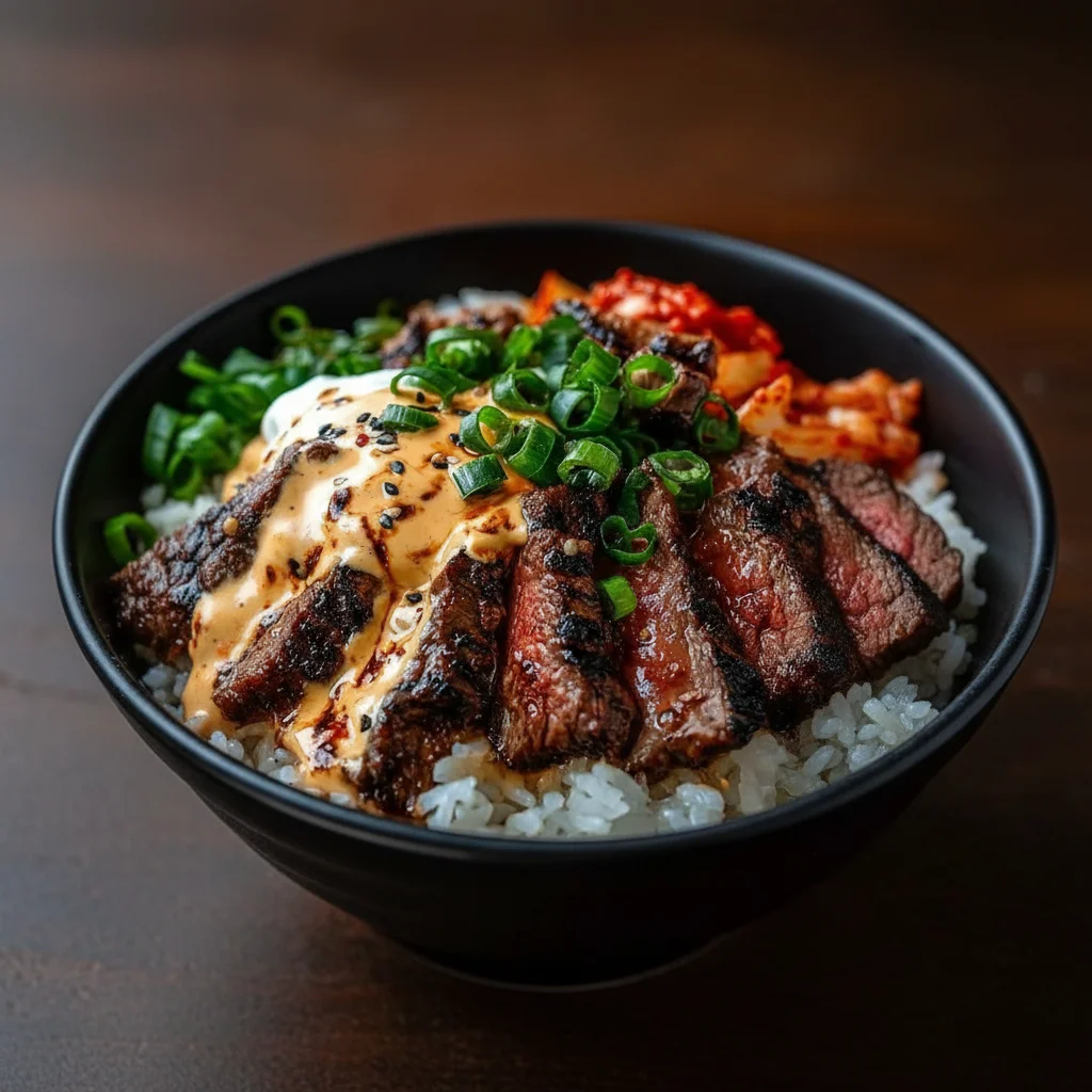 Savory Korean BBQ Steak Rice Bowls