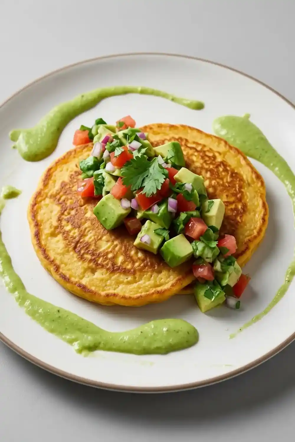 Chickpea Flour Savoury Pancakes with Avocado Salsa
