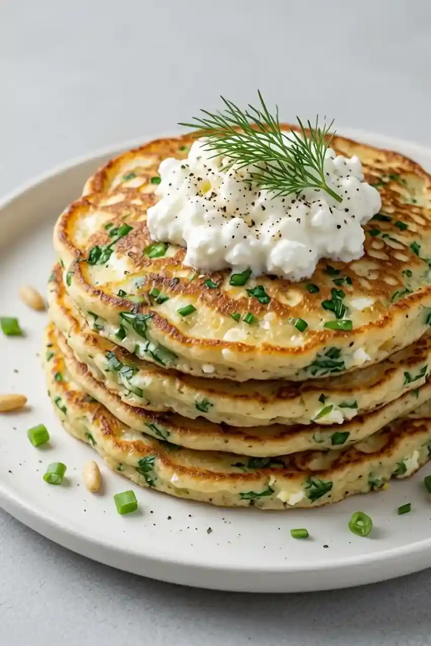 Cottage Cheese & Herb Savoury Pancakes