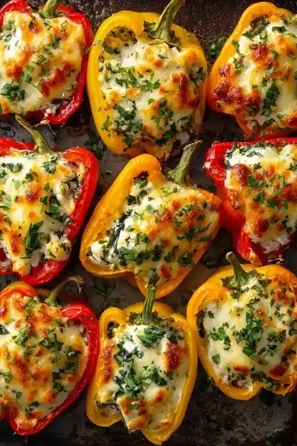 Cottage Cheese & Herb Stuffed Peppers