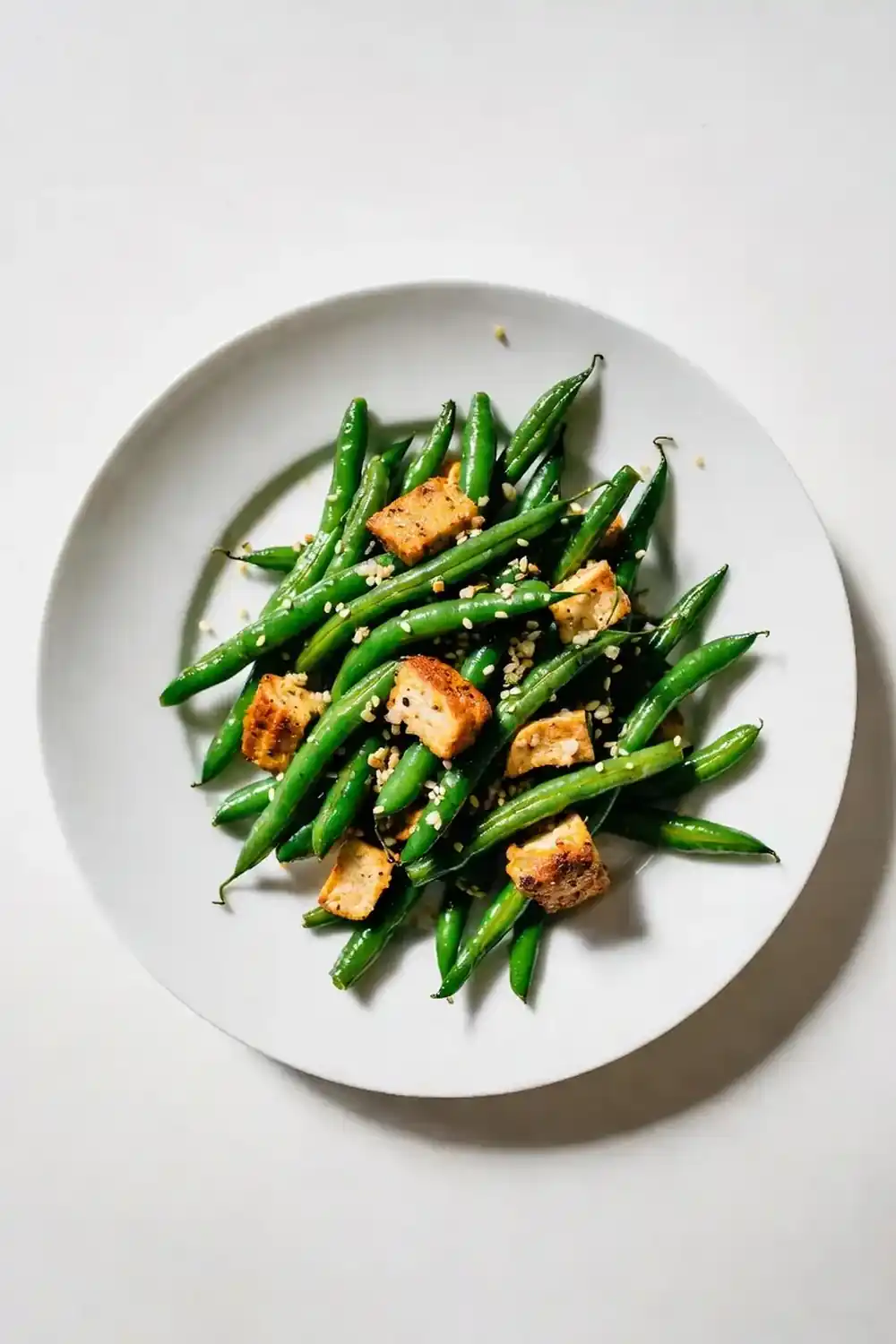 Garlic‑Lime Tofu Skillet with Green Beans