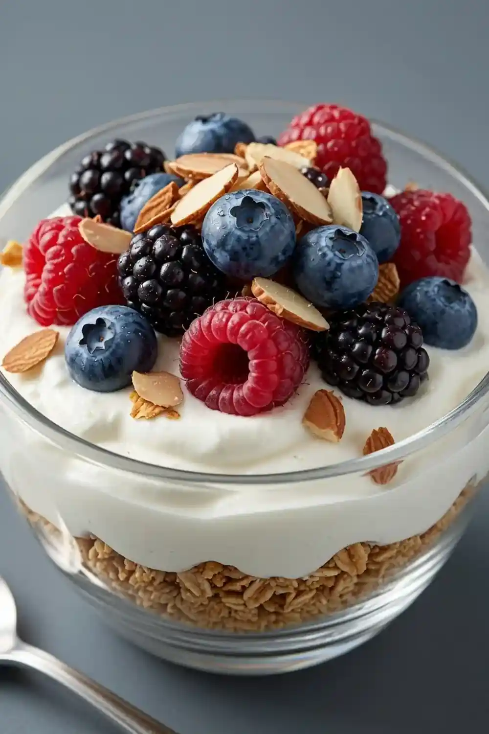 Greek Yogurt Parfait with Berries & Almonds