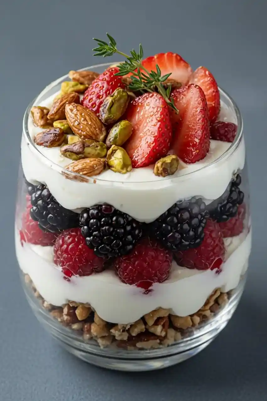 Greek Yogurt Parfait with Berries & Nuts