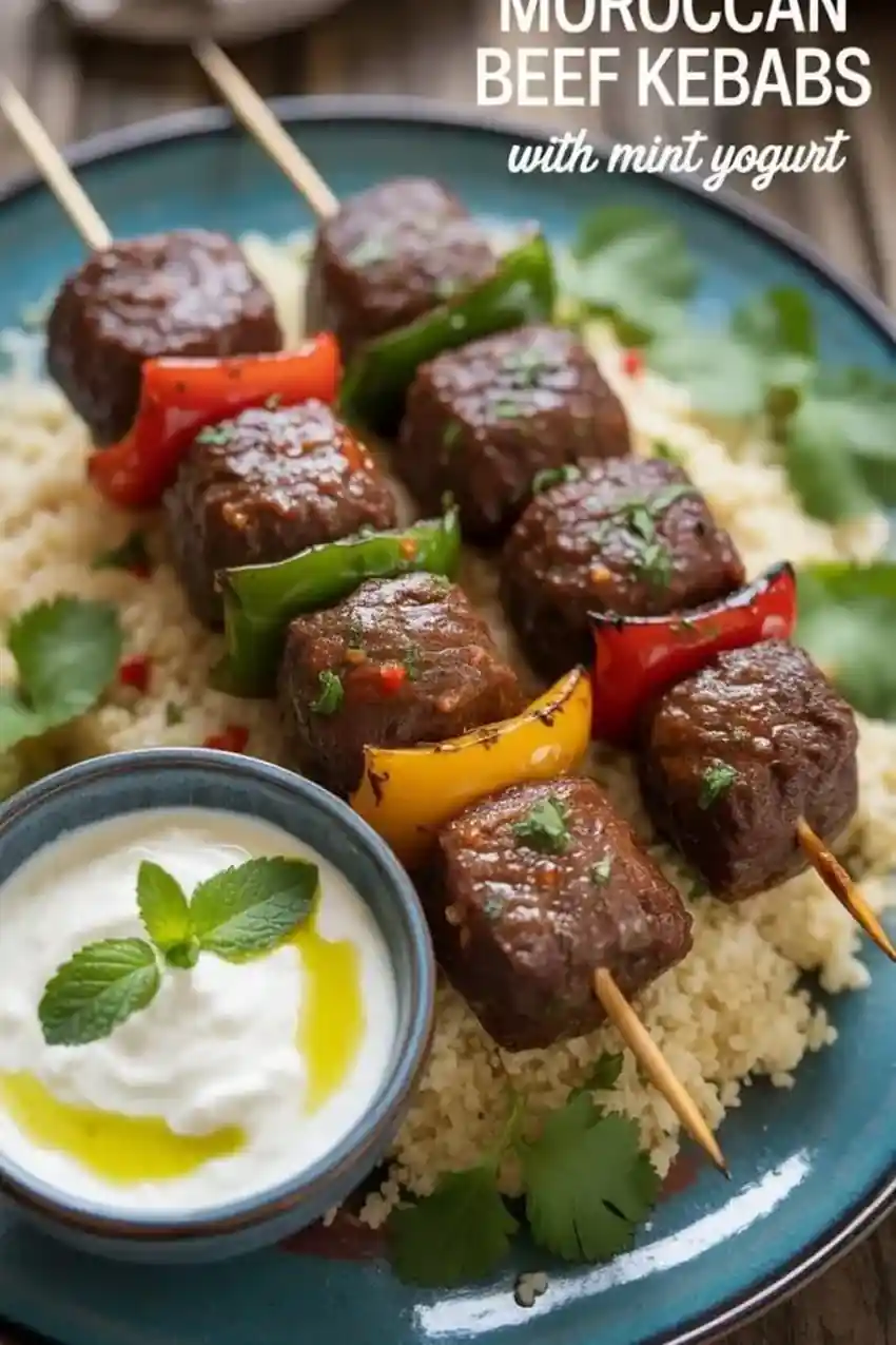 Moroccan Spiced Beef Kebabs