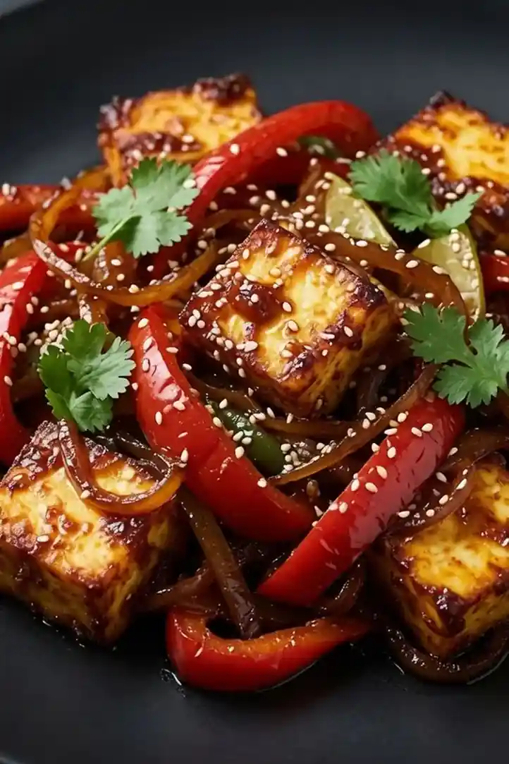 Paneer & Roasted Red Pepper Stir‑Fry