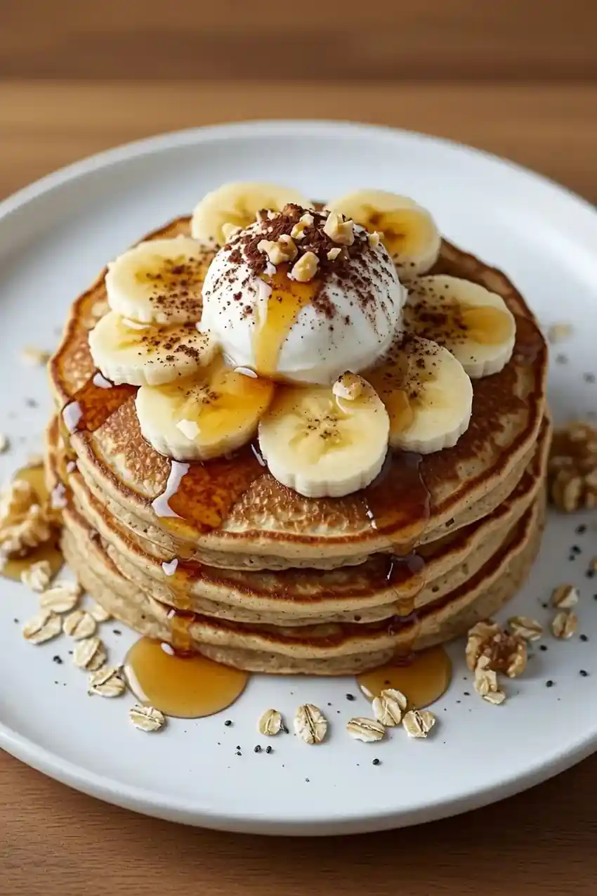 Protein‑Packed Banana Oat Pancakes