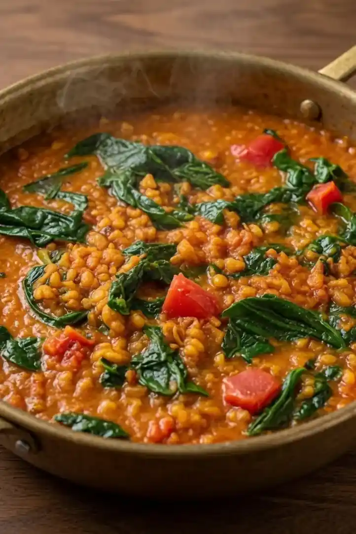 Red Lentil & Spinach Curry