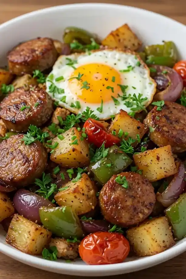 Turkey Sausage & Veggie Breakfast Skillet